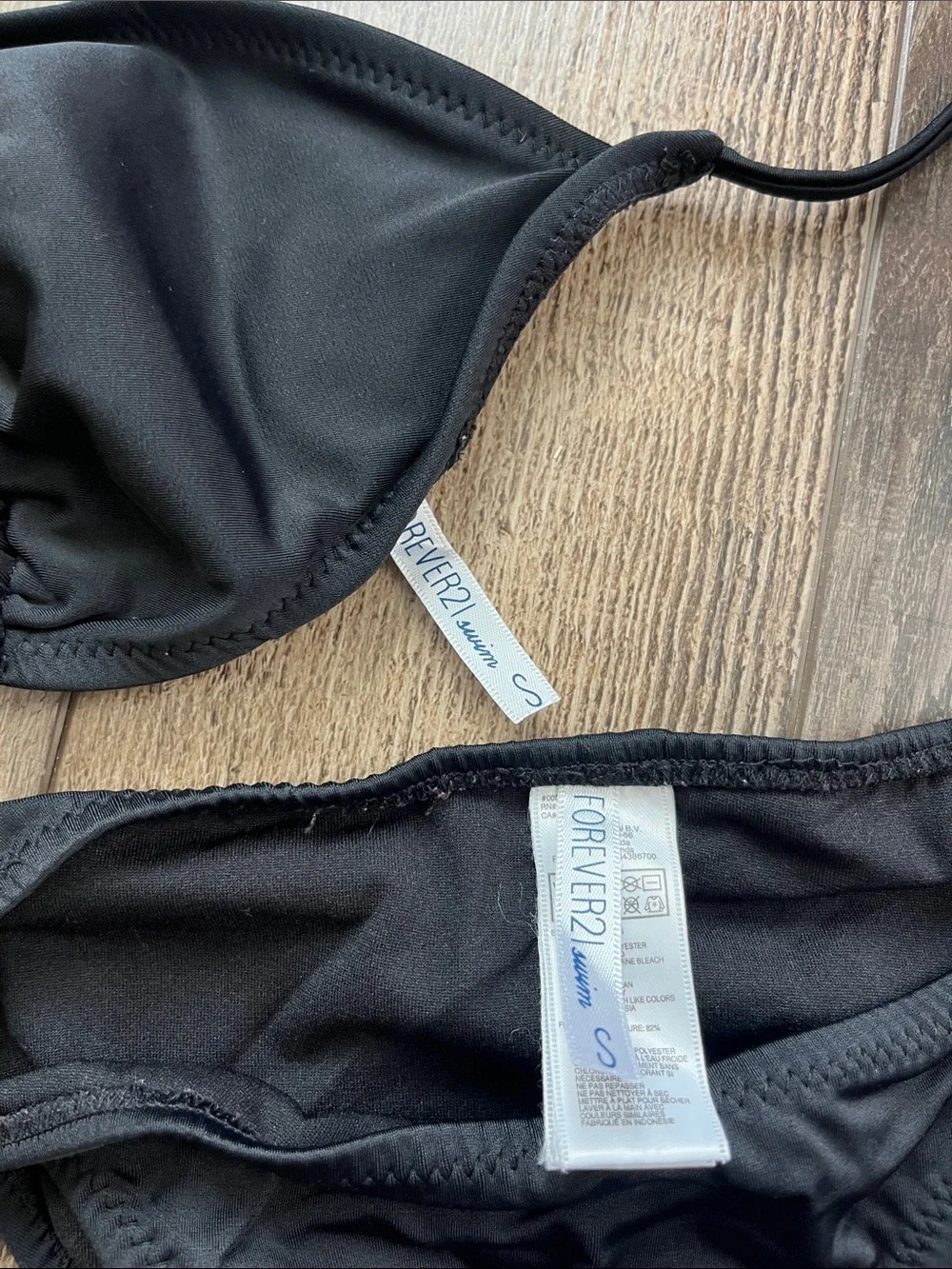 Black Triangle String Bikini - Picture 2 of 2